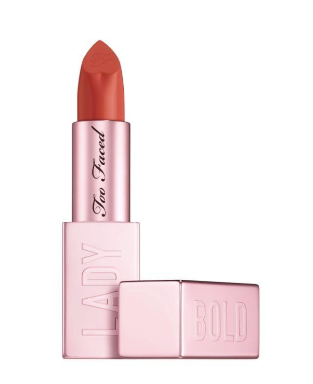 Too faced LADY BOLD 全新鎖色奶油唇膏心心告白唇膏Chili power, 美容 