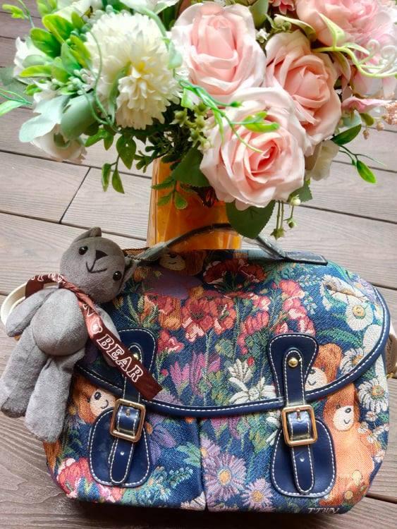 TTWN Crossbody Bag Brand New Floral Bear Design