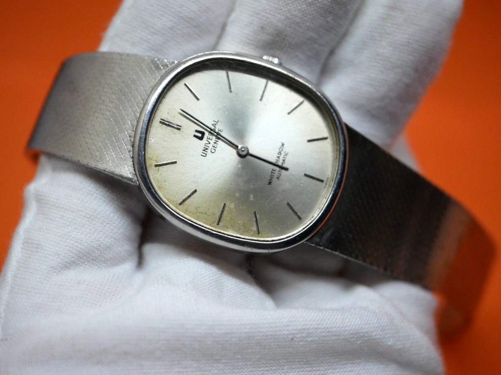 Universal Geneve White Shadow Automatic Ultra Thin 866104, Luxury, Watches on Carousell