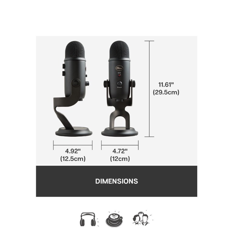 [BNIB] Blackout Color - Brand New Logitech USB Mic Blue Yeti for ...