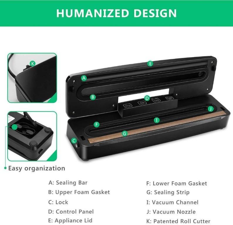 Vacuum Sealer Machine, Slaouwo Automatic Vacuum Packing Machine