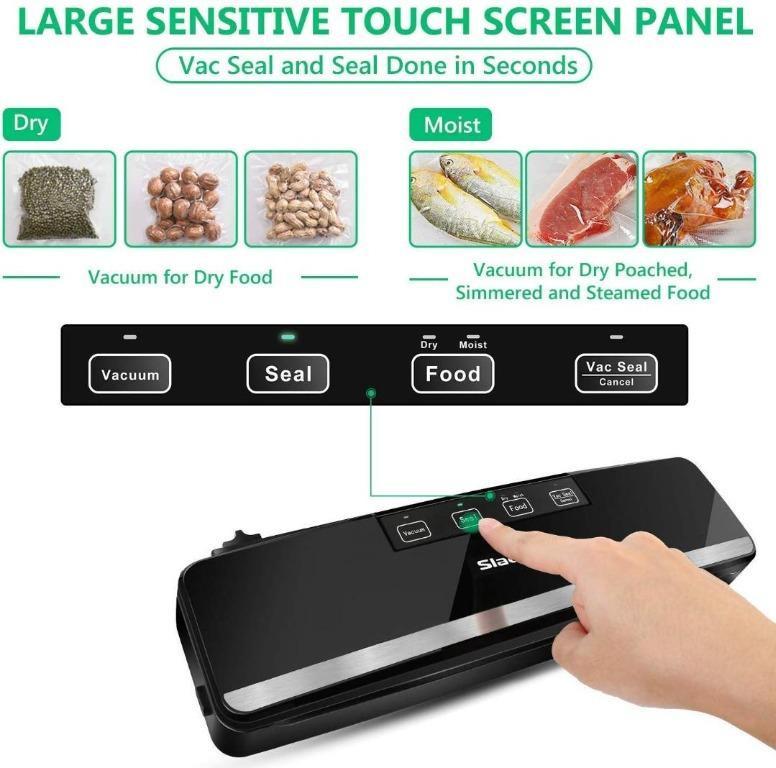 Vacuum Sealer Machine, Slaouwo Automatic Vacuum Packing Machine, Compact Food Sealer for Food
