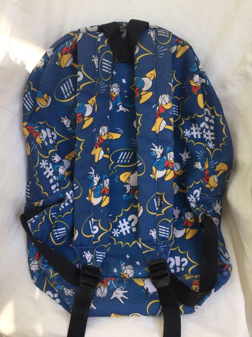 Vans donald duck backpack (limited edition), Women's Fashion, Bags