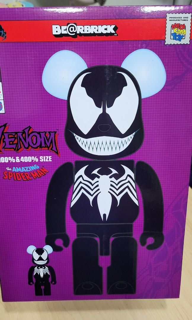 Venom 400% + 100% Be@rbrick bearbrick, 興趣及遊戲, 玩具& 遊戲類