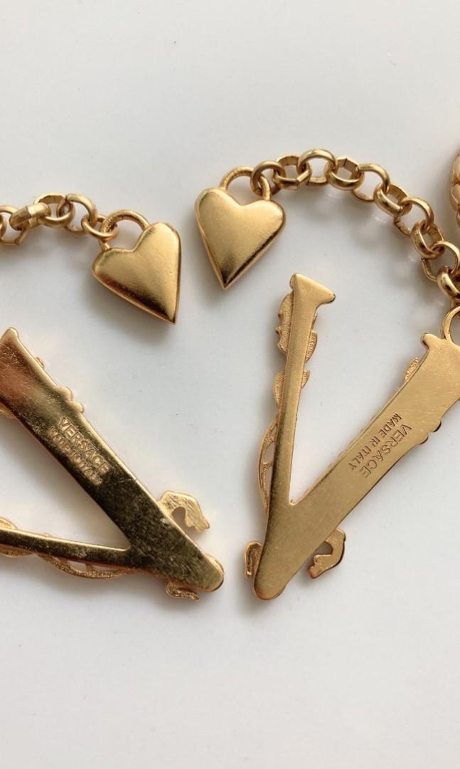 Versace heart earrings cheap