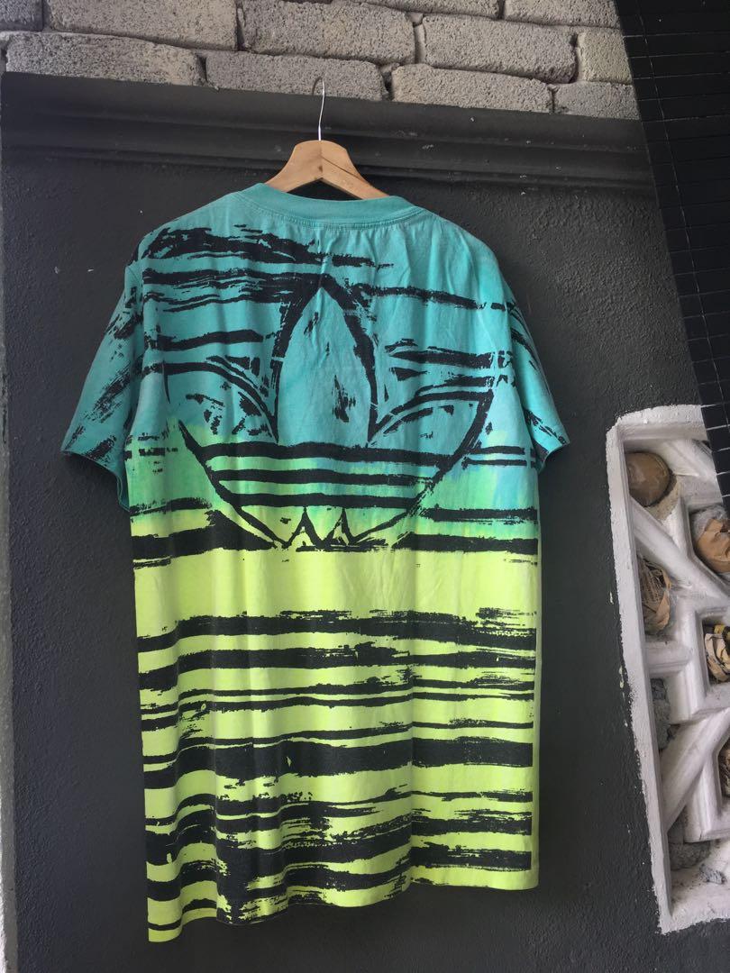 Vintage Adidas Trefoil Multicolor T Shirt Men s Fashion Tops