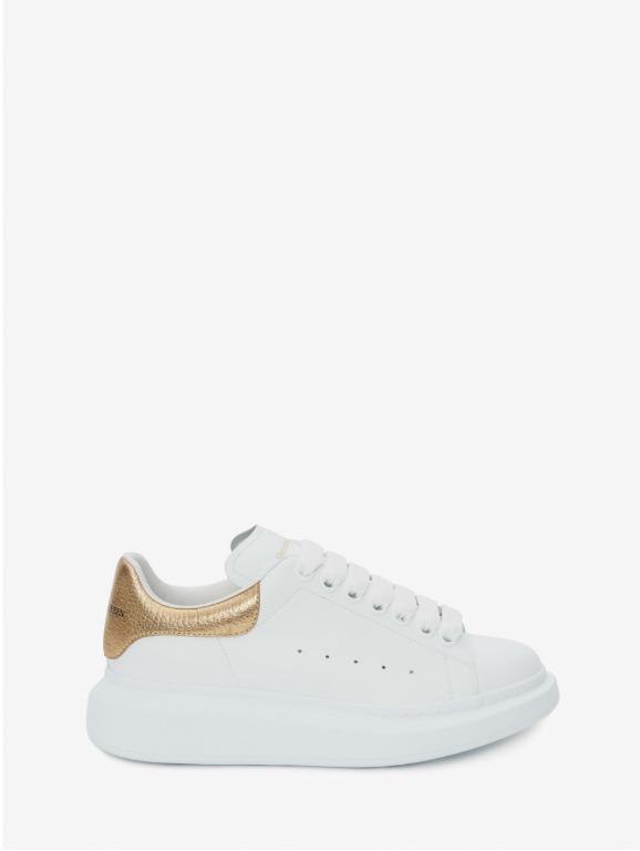 Gold alexander mcqueen sneakers clearance