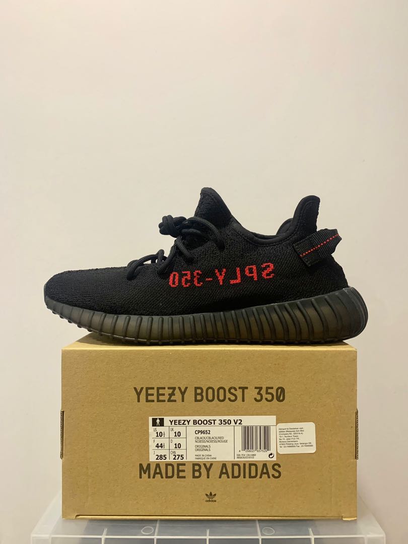 bred yeezy size 10
