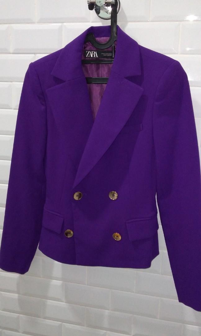 Zara purple blazer best sale