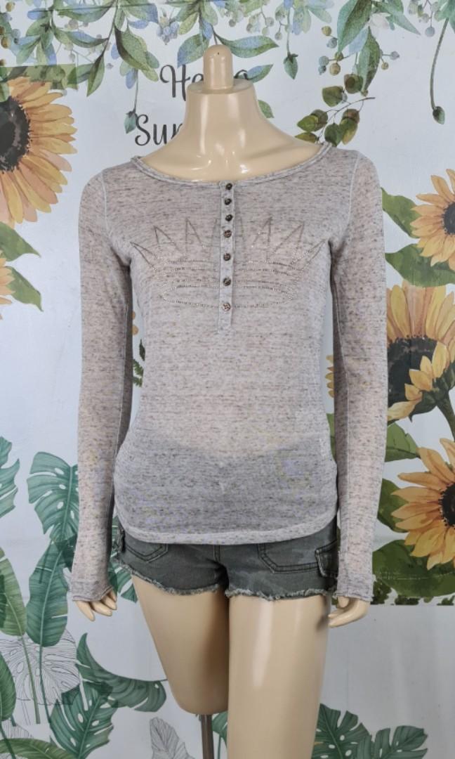 Zara burnout shirt, Women's Fashion 