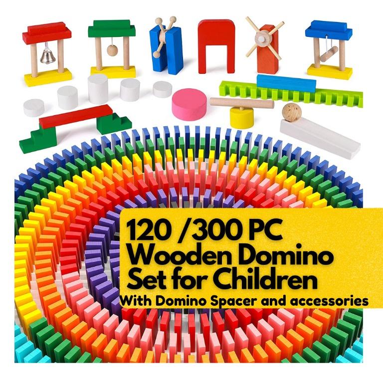 240pcs/pack Wooden Domino Toy Dominos Building Blocks Game Gift 12 Colors