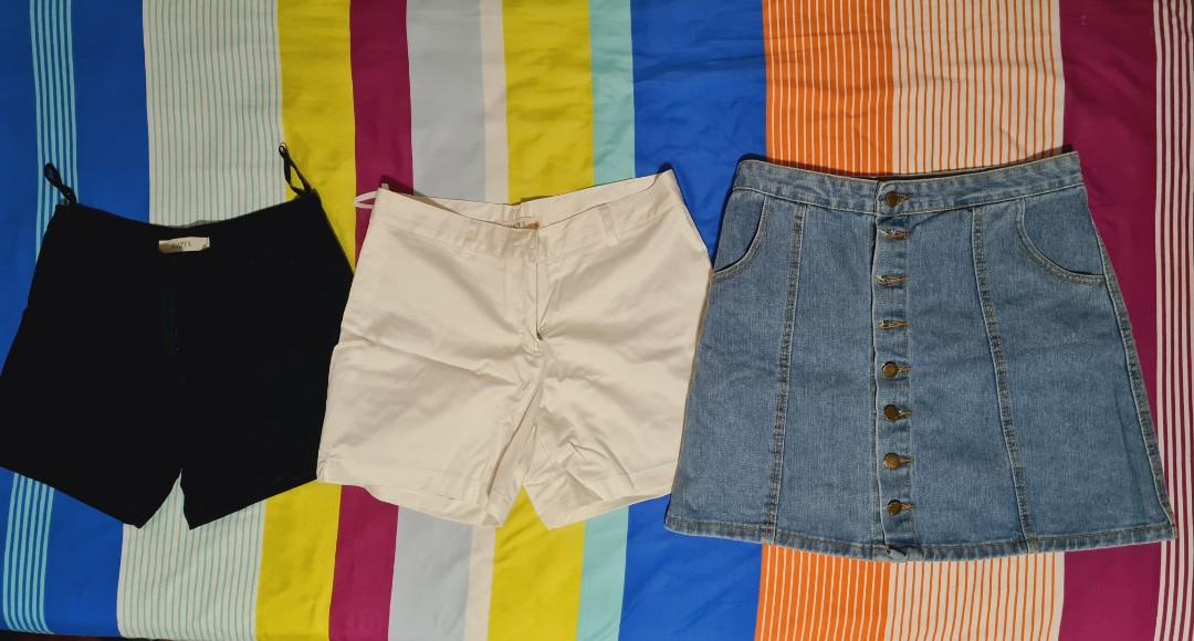 3 for 10 Shorts and Jeans Skirt Women s Fashion Bottoms Shorts