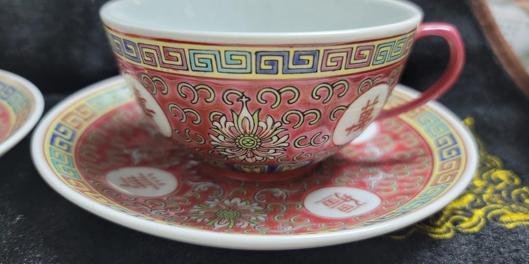 60-70年代萬壽無疆杯一對（華泰景德鎮協作款，無損，非常少見款式）, 興趣及遊戲, 收藏品及紀念品, 古董收藏- Carousell