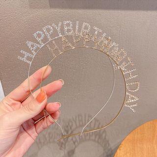 生日髮箍 發卡 玫瑰金