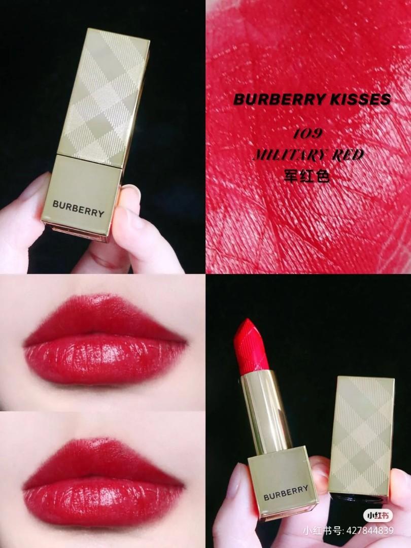 ? Authentic Burberry Kisses Lipstick 109 Military Red （）, Beauty &  Personal Care, Face, Makeup on Carousell