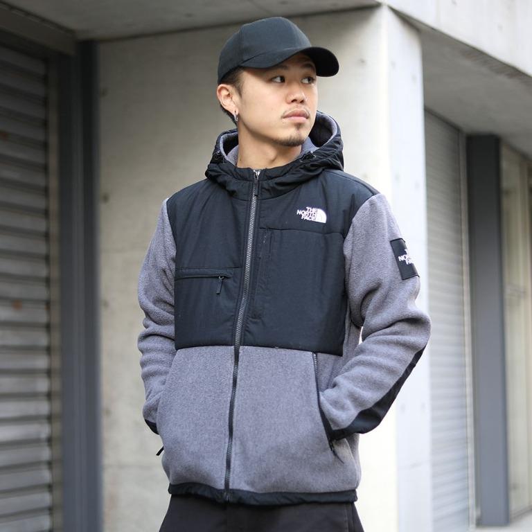 日本THE NORTH FACE 拼色FLEECE DENALI HOODIE 有帽外套, 男裝, 外套及