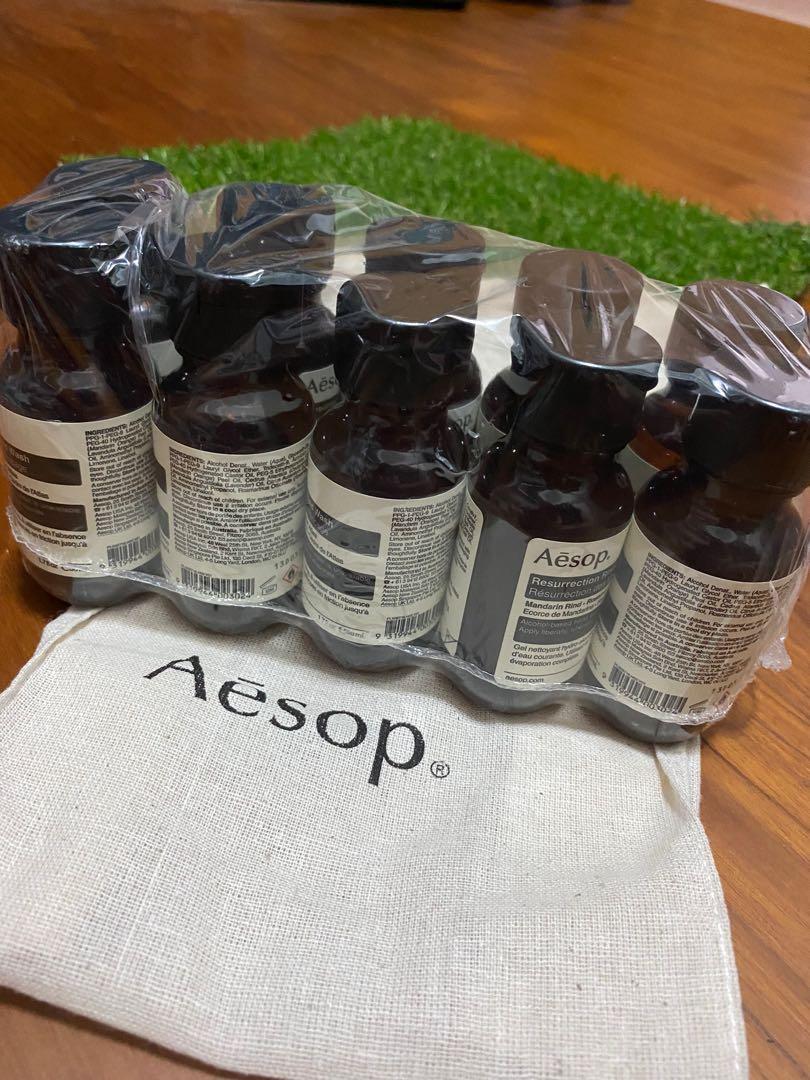 Aesop Resurrection Rinse-Free Hand Wash Sanitizer 10 bottles, Beauty ...