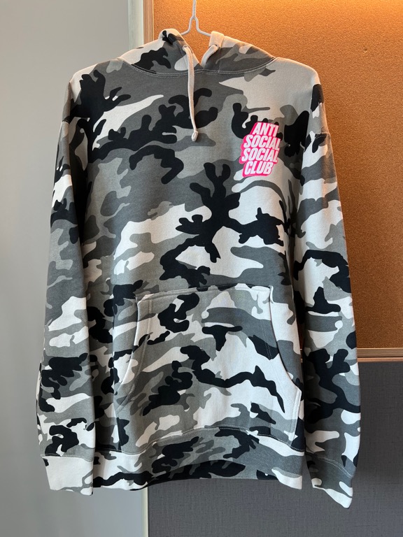 Anti Social Social Club Camo Hoodie Men s Fashion Tops Sets