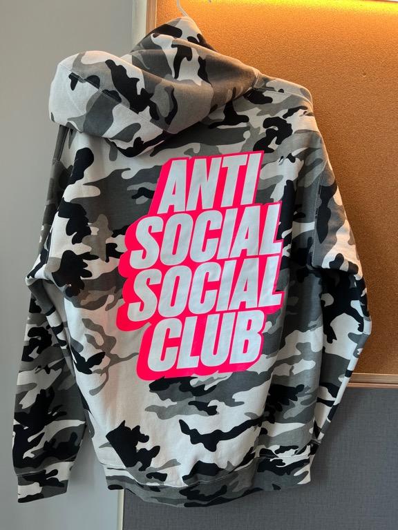 Anti Social Social Club Camo Hoodie Men s Fashion Tops Sets