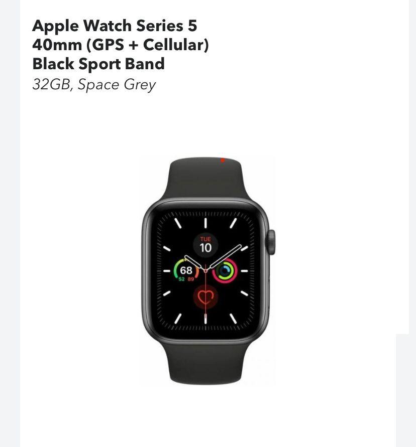 Apple watch, series 5, GPS+CELLULAR 