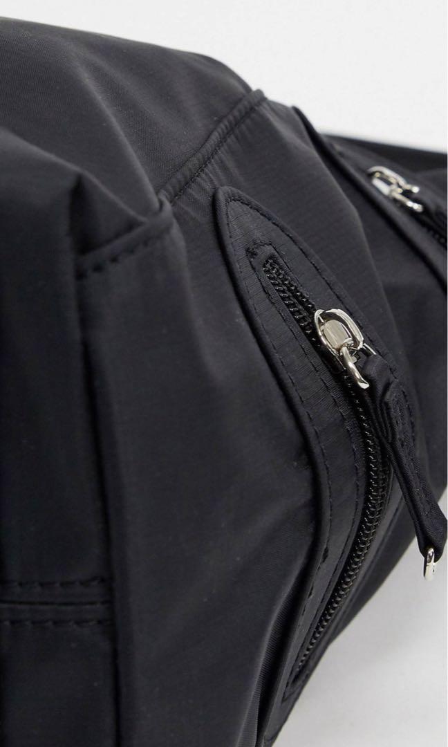 ASOS DESIGN 90s utility shoulder bag in black, Women's Fashion, Bags