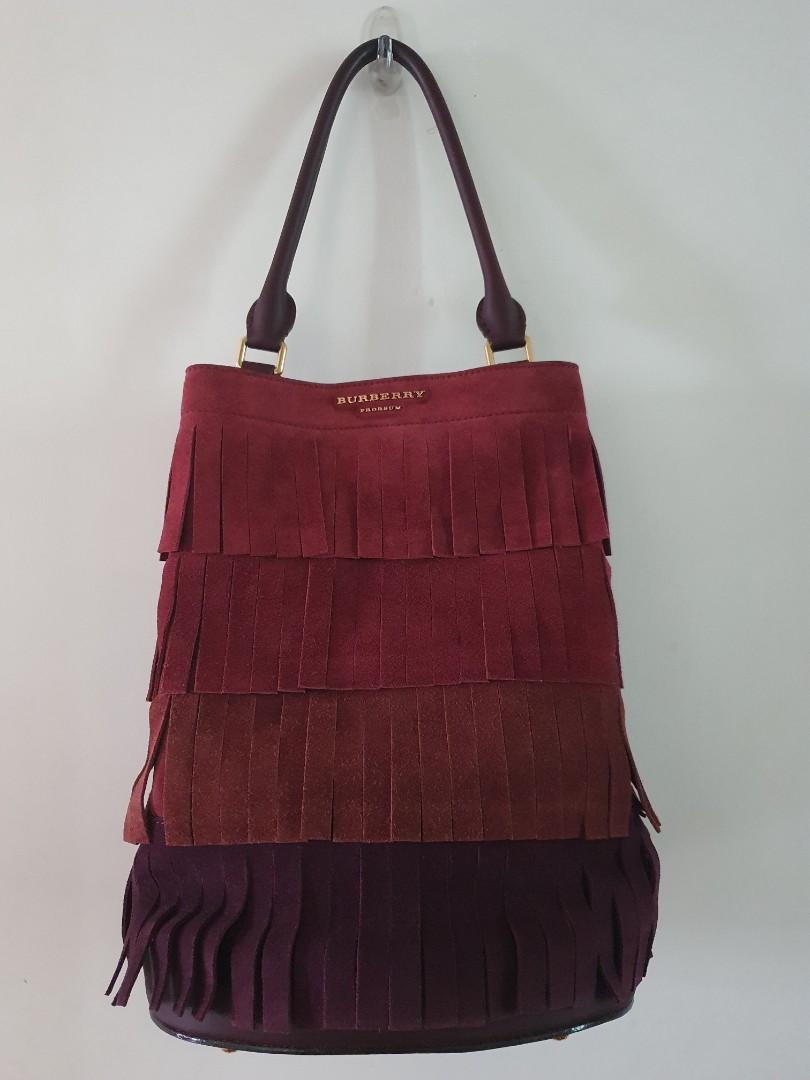 Burberry fringed bag hotsell