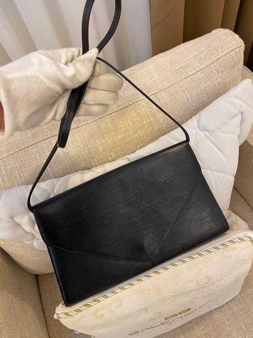 LOUIS VUITTON Brown Epi Leather Clutch Bag Art Deco UNISEX 