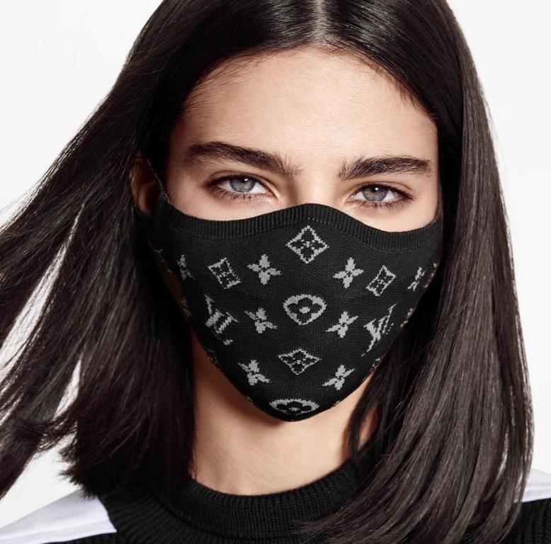 Black LV Louis Vuitton Luxury High End Facemask – Royalty High Fashion