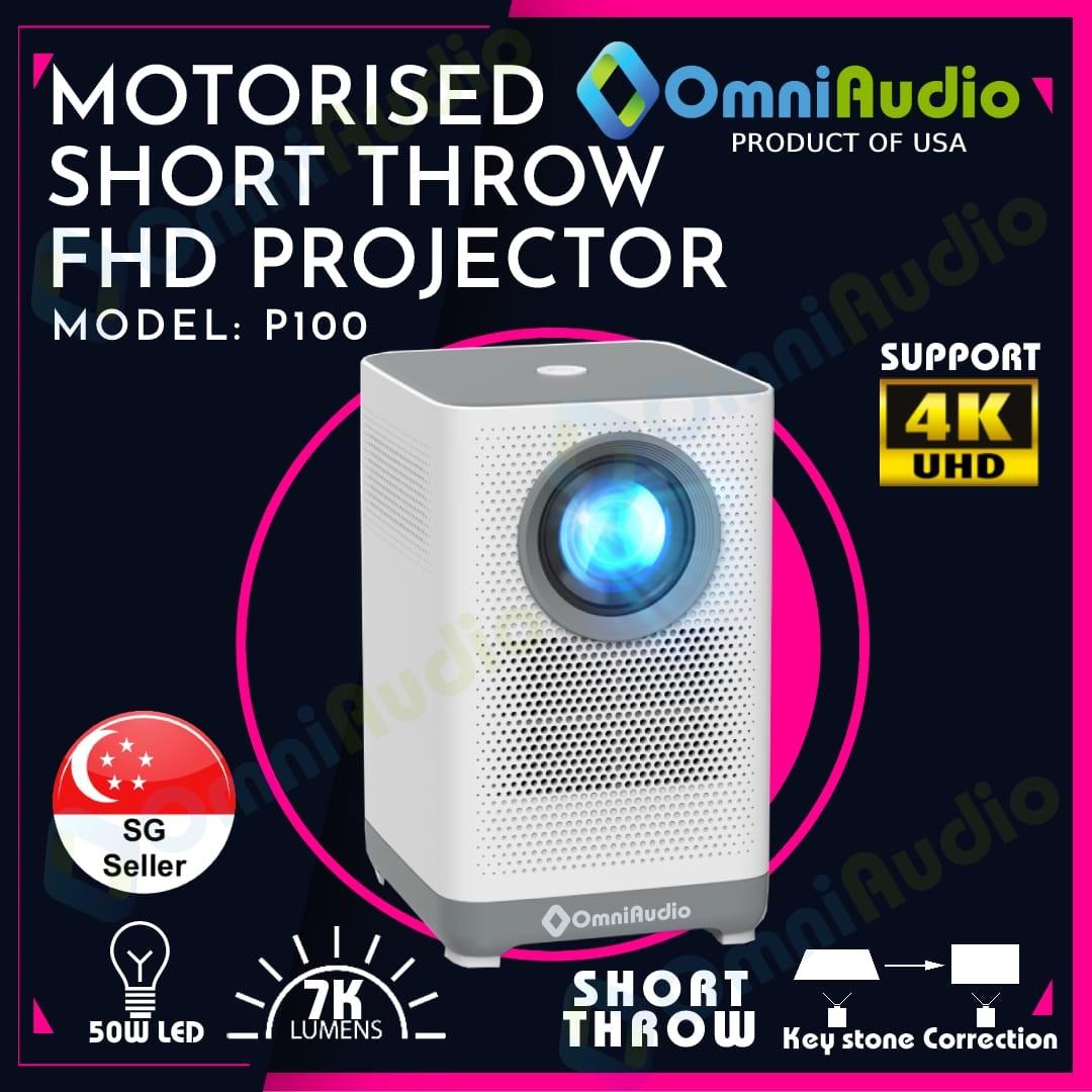 [BEST SHORT THROW DISTANCE] OMNIAUDIO SHORT THROW MOTORISED BIG SCREEN