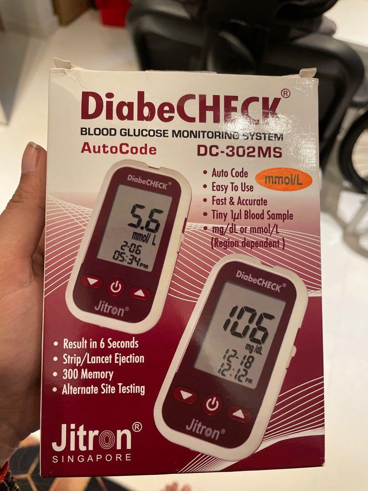 Blood Sugar Monitor 10 Testing Strips Health Nutrition Health Monitors Weighing Scales On Carousell