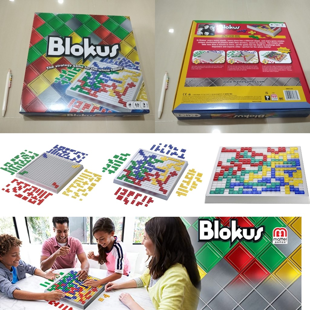 BNIB Authentic Mattel Blokus Deluxe XL The Strategy board game for the