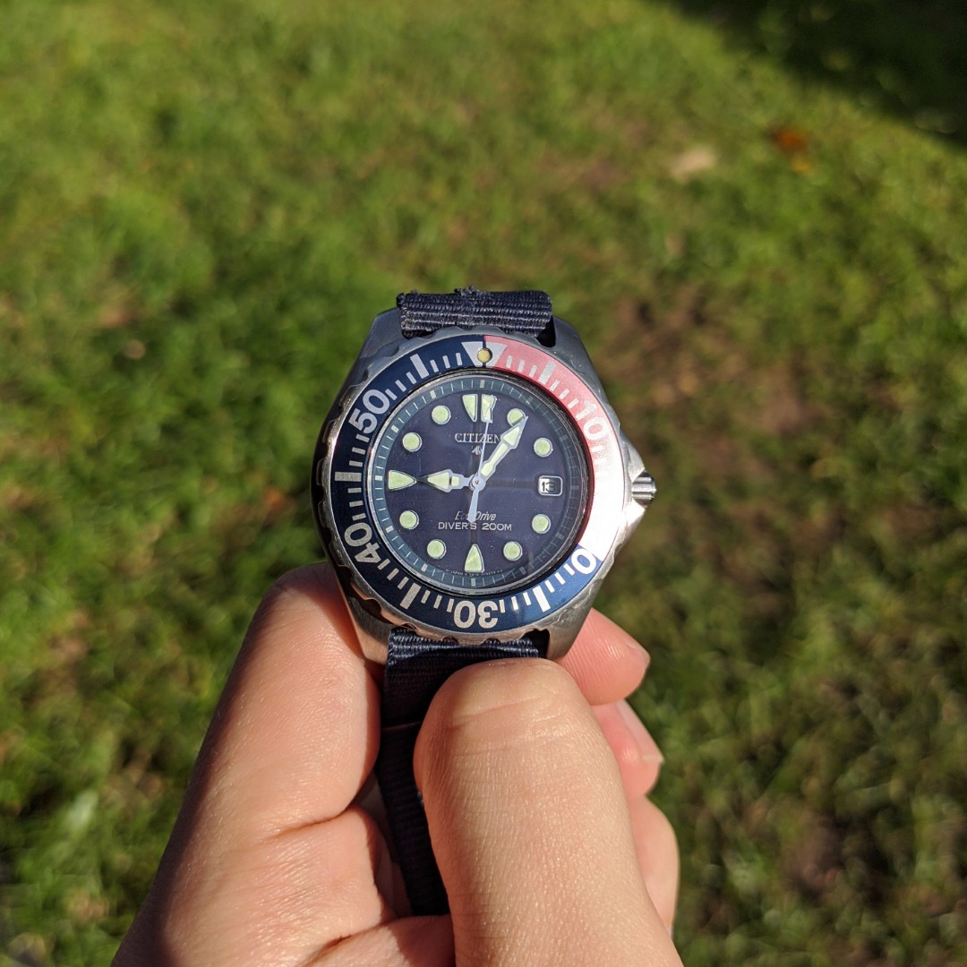 HuatNotBin BRAND NEW 2012 Citizen EcoDrive Pepsi Men s Fashion