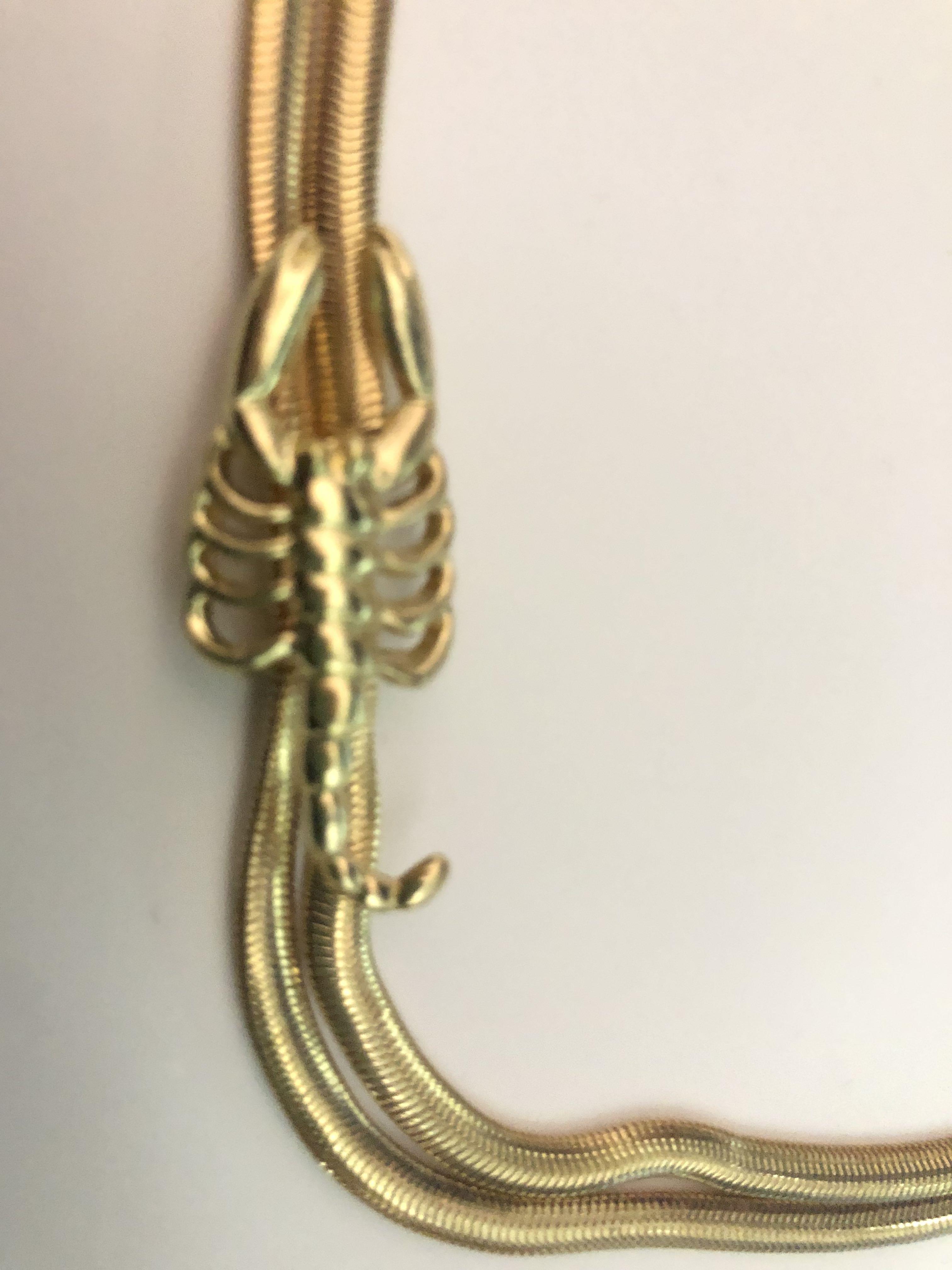 Real gold outlet scorpion necklace
