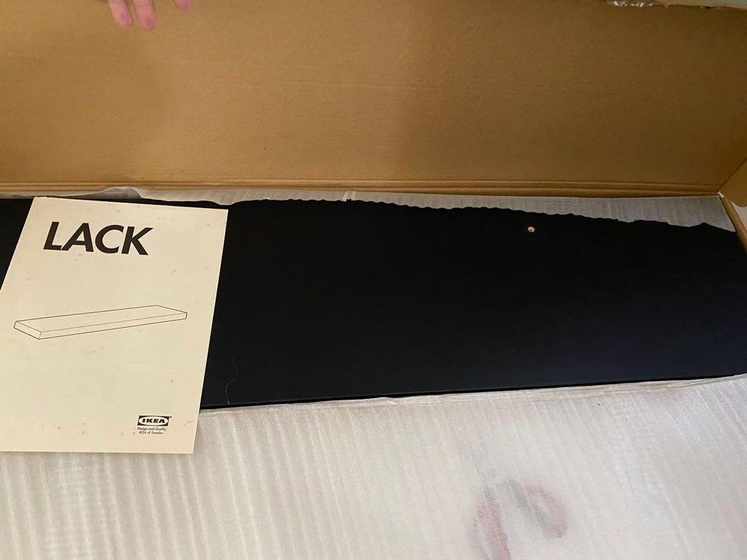 BN IKEA lack shelf without brackets (black), Furniture & Home Living