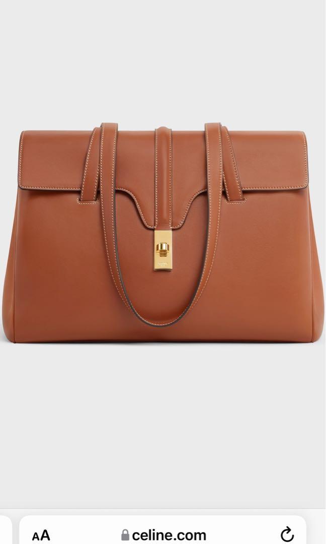Celine medium soft 16 bag in smooth calfskin tan