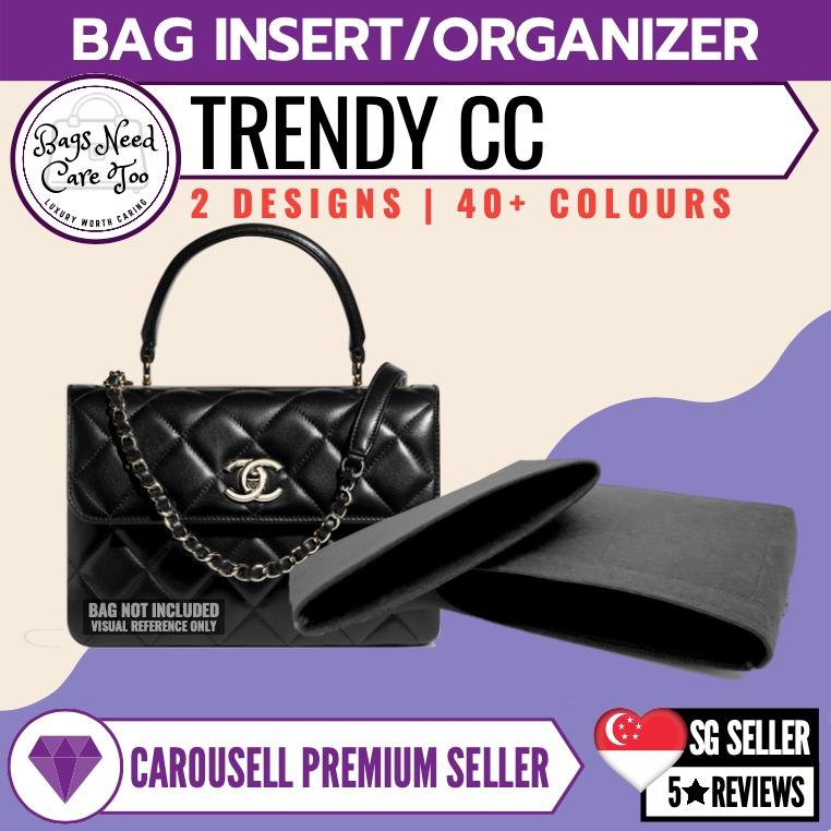Chanel Trendy CC/ Flap Bag With Top Handle Bag Organiser Inner Bag Insert  Organizer prevent stain, Luxury, Bags & Wallets on Carousell