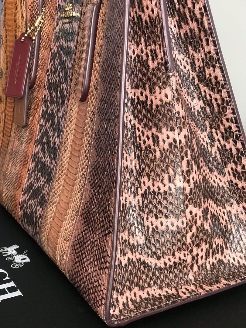 Coach charlie sale carryall snakeskin