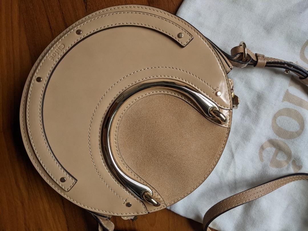 Chloe nude beige circle bag