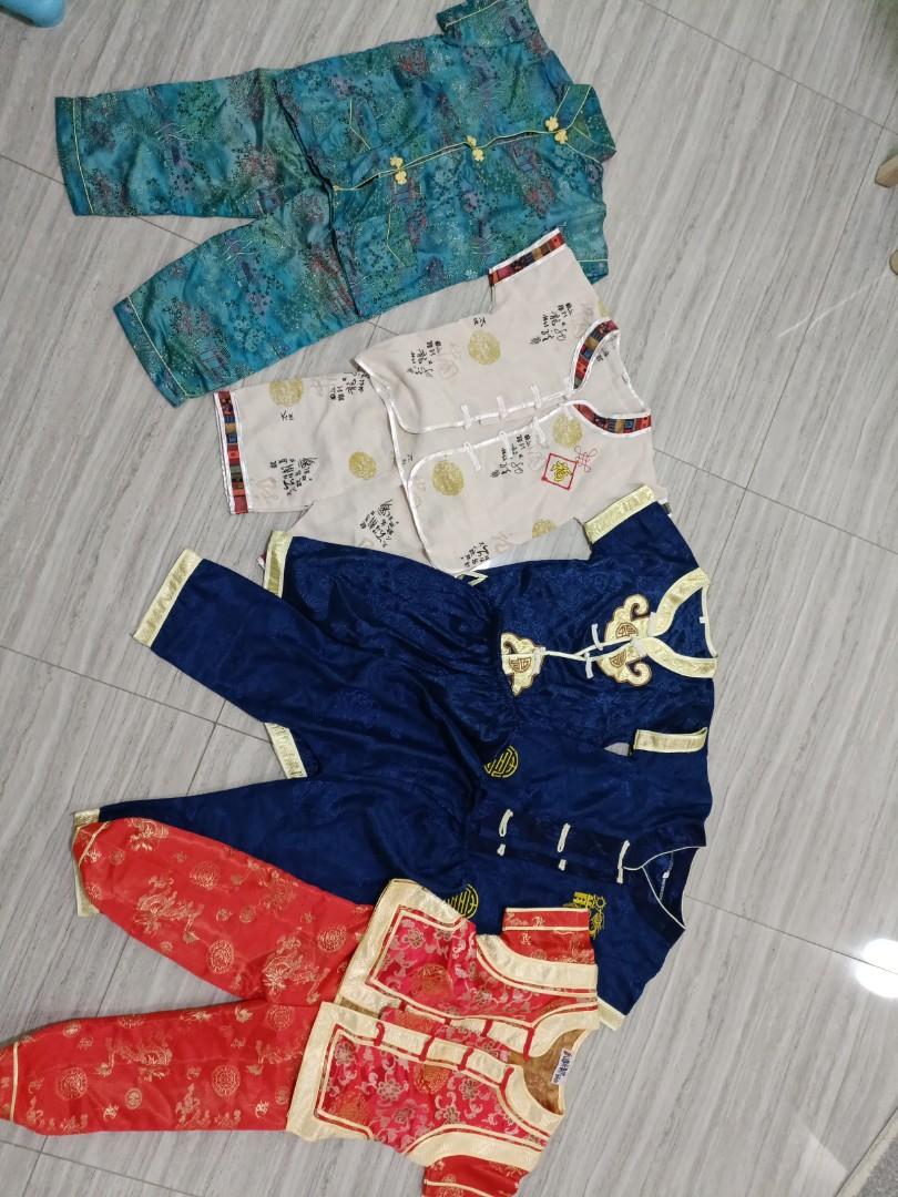 CNY traditional outfit, Babies & Kids, Babies & Kids Fashion on Carousell