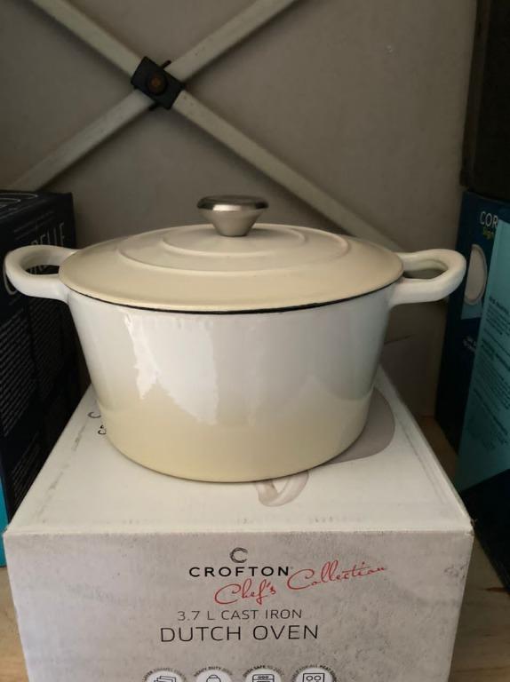 Crofton 3.7L Cast Iron Dutch Oven (White)