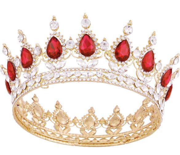 4.5cm High Elegant Leaf Rose Gold Crystal Wedding Party Pageant Prom Tiara Crown 
