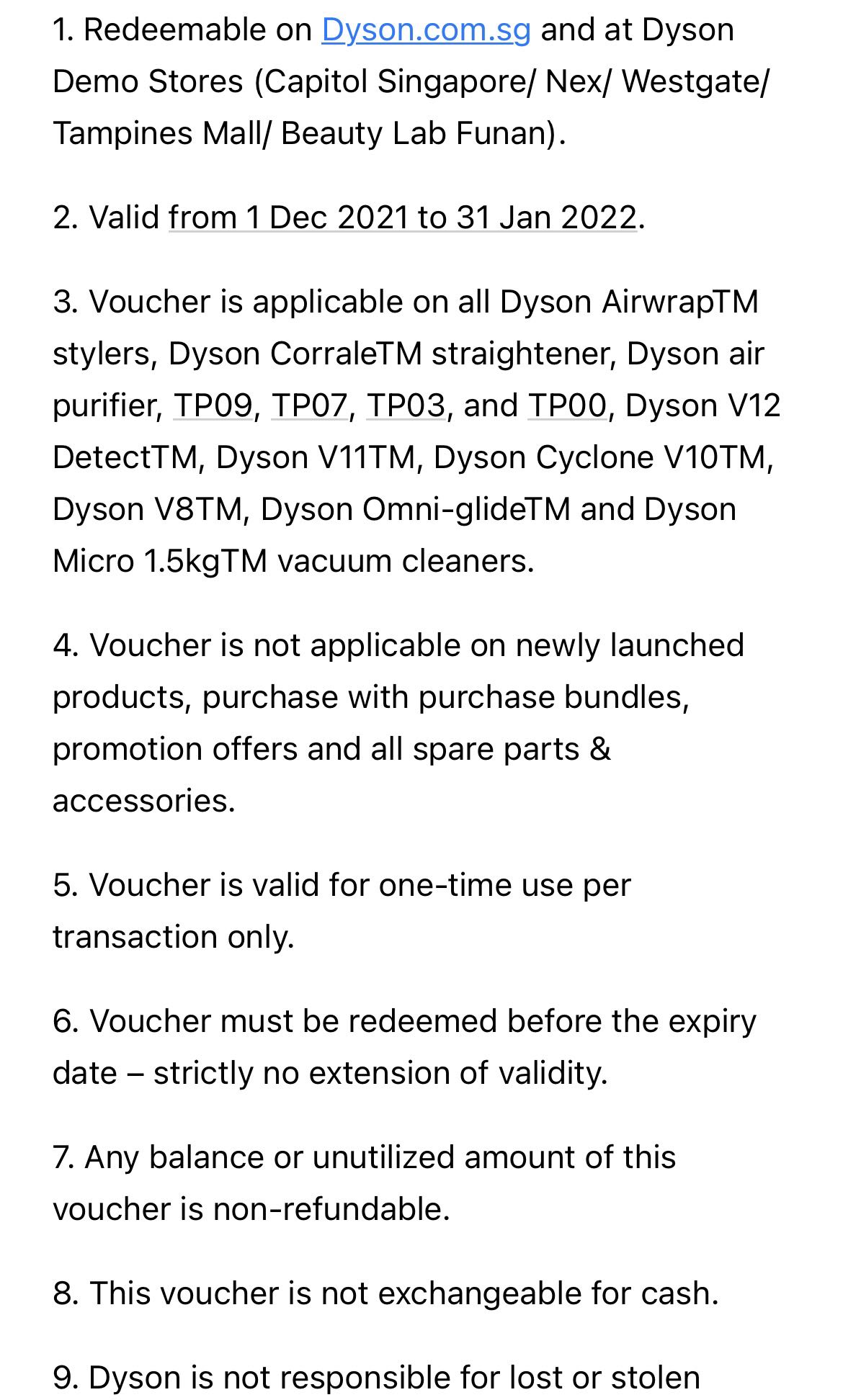 Dyson Voucher 100, Tickets & Vouchers, Vouchers on Carousell