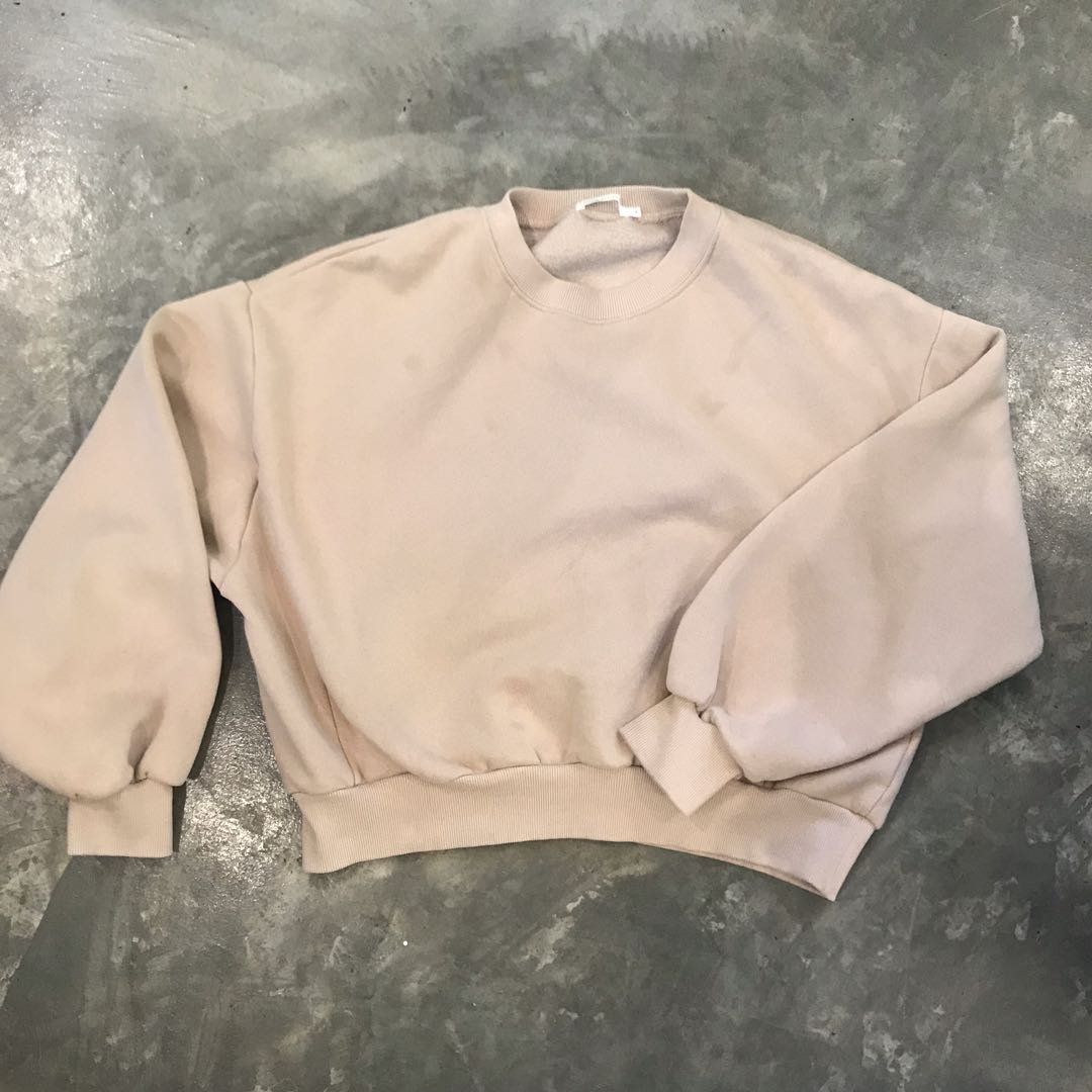 WEGO SOfT PINK BAGGY CROPTOP SWEATSHIRT 