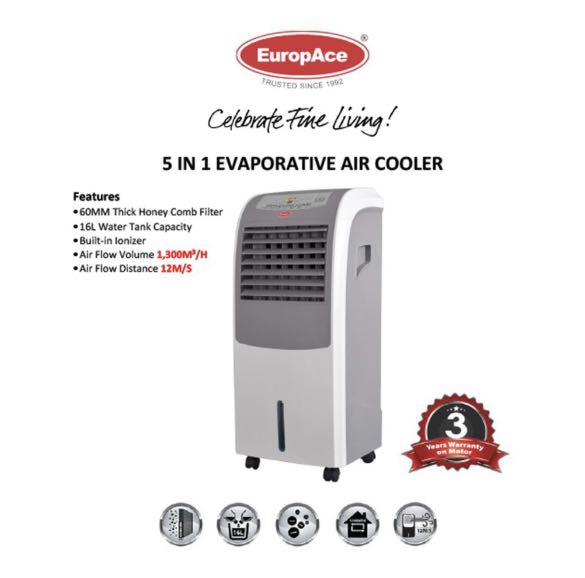 EuropAce 5 In 1 Evaporative Air Cooler ECO 516Q Furniture Home