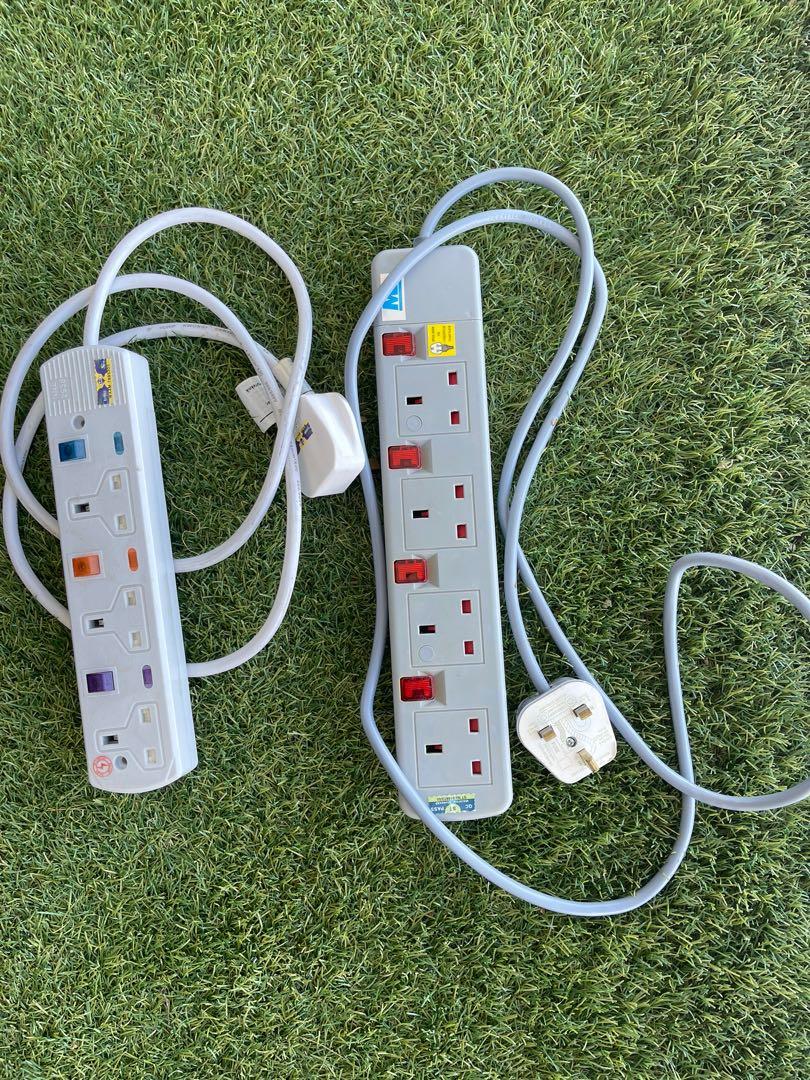 Extension Leads x 2, TV & Home Appliances, Electrical, Adaptors