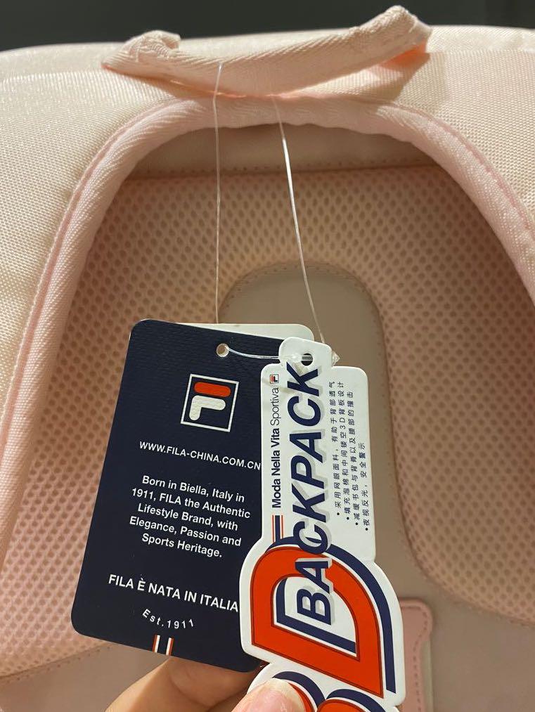 FILA HERITAGE backpack pink with FREE FILA THERMOS WATER BOTTLE HOLDER