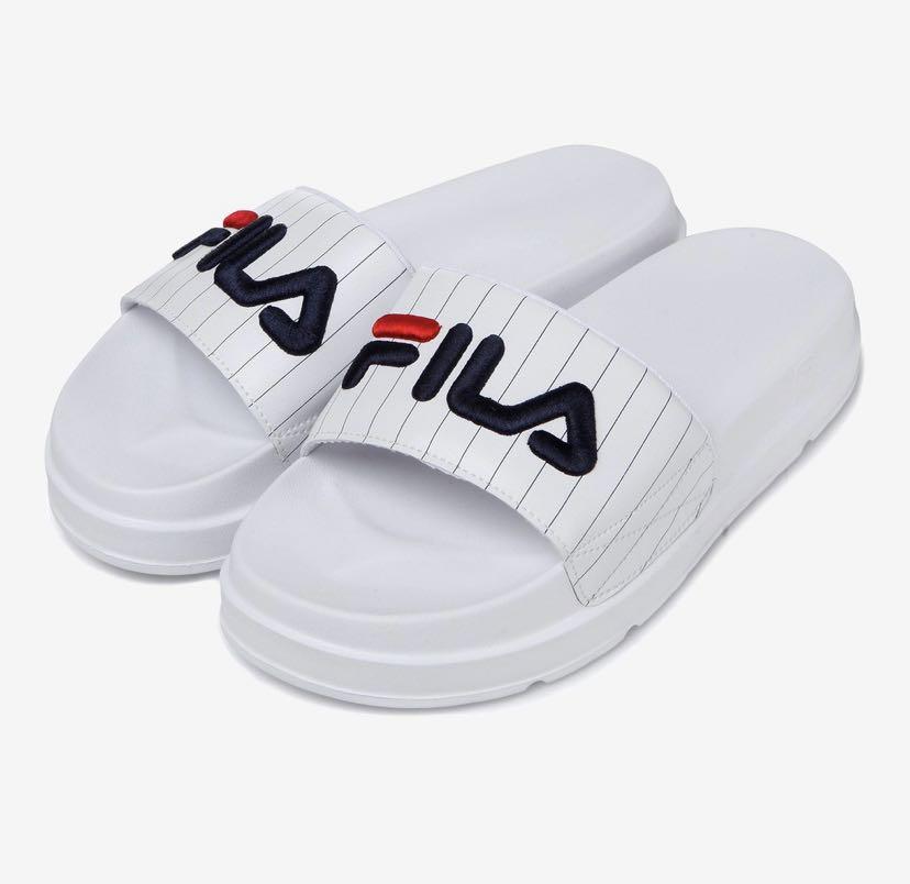 White fila slides top womens