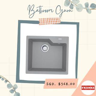 FRANKE Inset Urban Single Bowl Granite Sink UBG 610-56 Graphite/Onyx