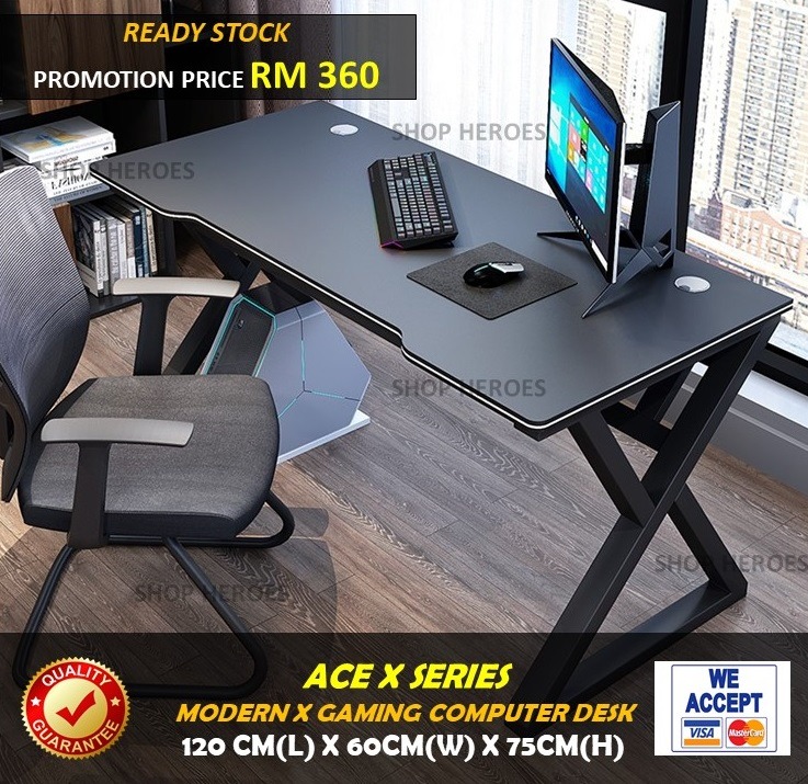 Gaming Table / Meja Gaming Size L*W*H 120 x 60 x 75, Furniture & Home