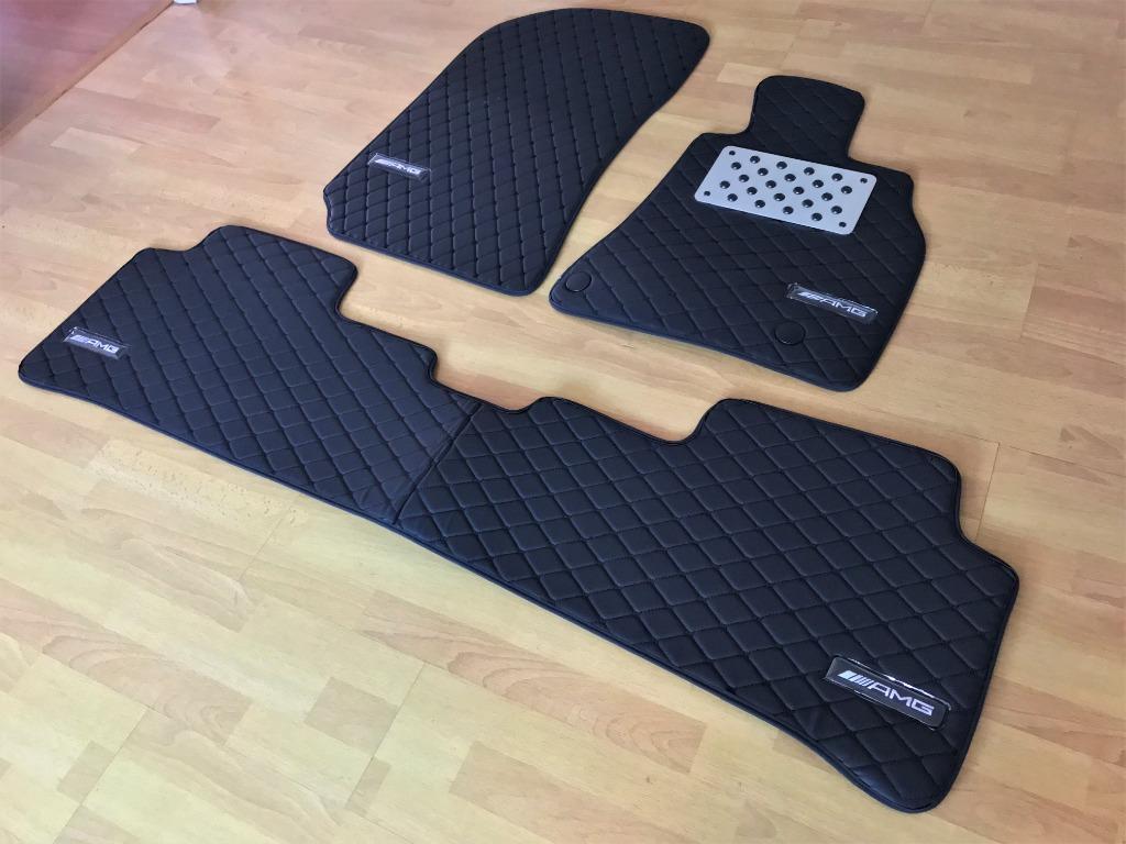 DIAMONDS STITCH NONSLIP CAR FLOORMATS MADE OF MICROFIBER